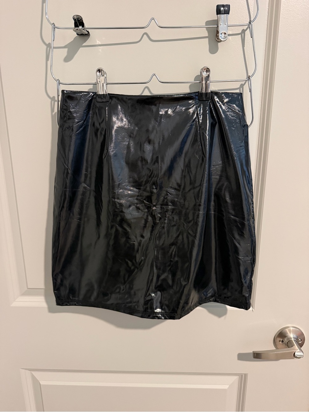 Fashion Nova Black Patent Mini Skirt
